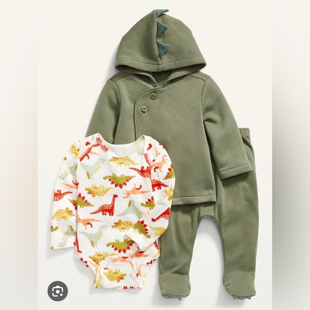 Old Navy Dino Dinosaur Set Hoodie Pants Onesie